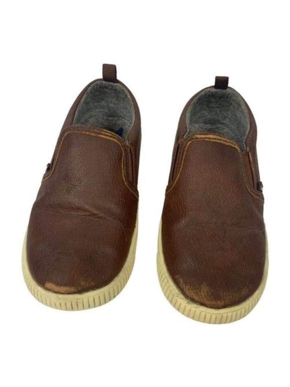 Carters Kids Slip-On Casual Shoes Brown Size 10M Faux Leather Comfy Durable